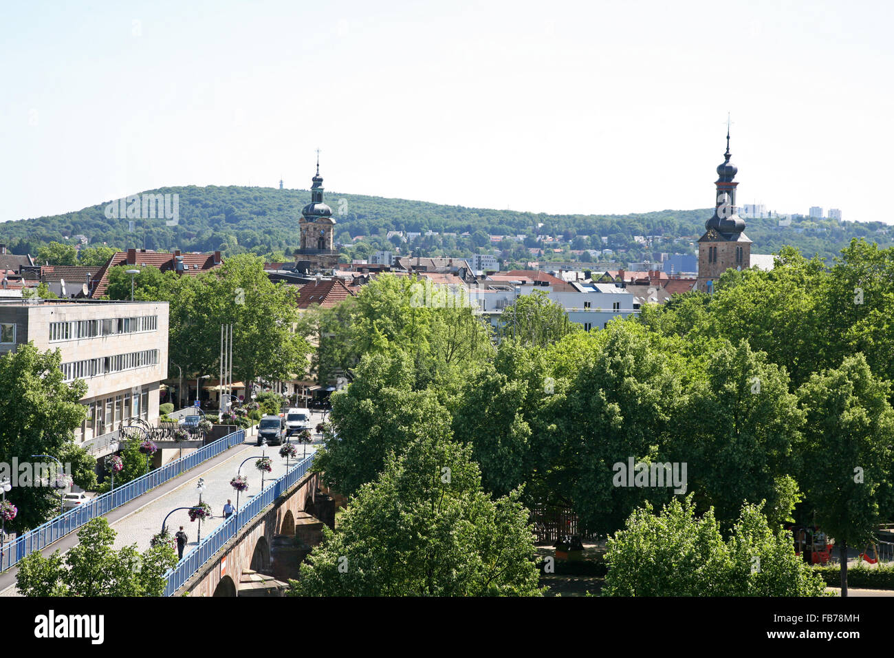 Panorama von Saarbrücken Stockfoto