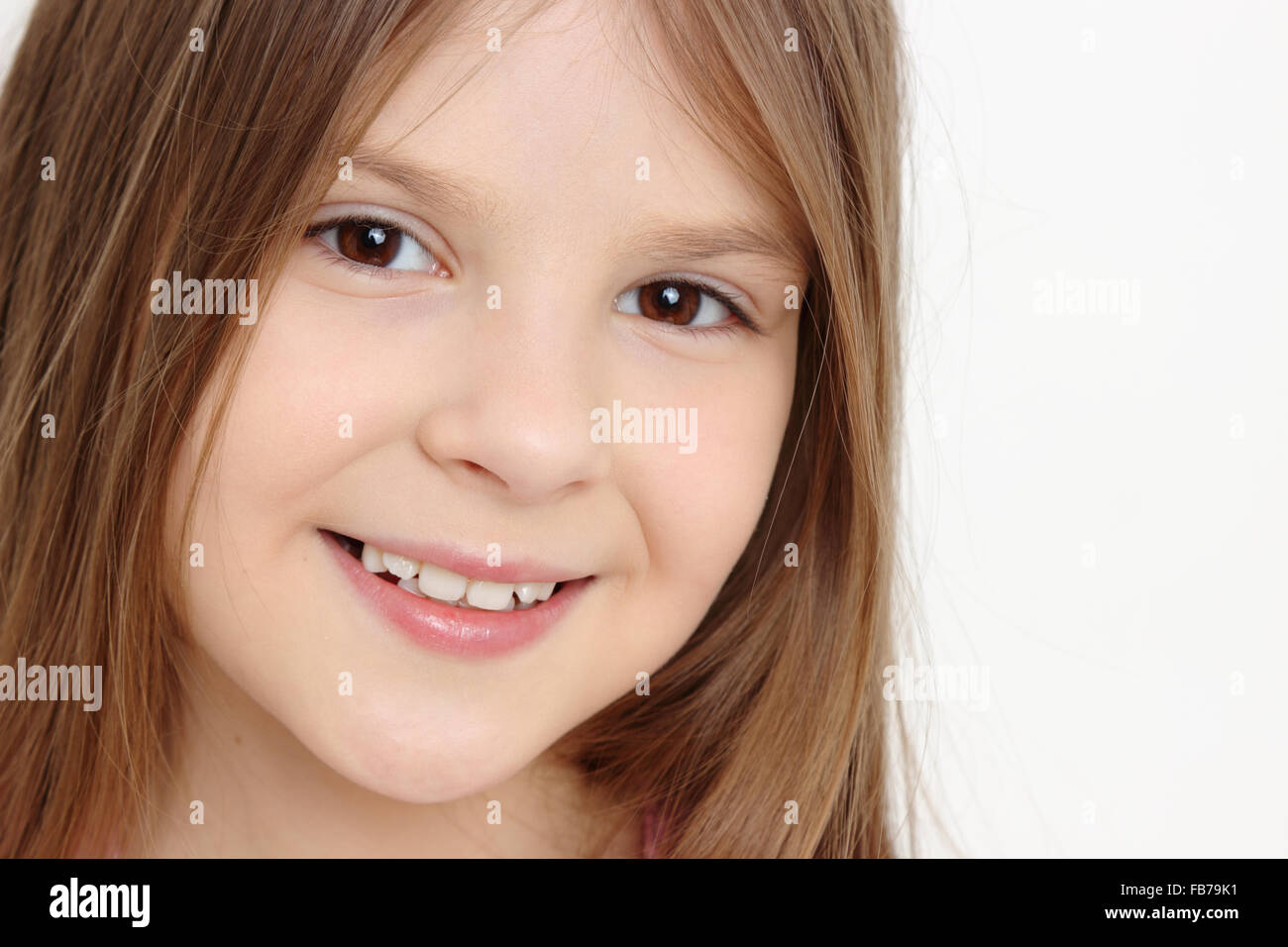 kleines Mädchen Nahaufnahme portrait Stockfoto