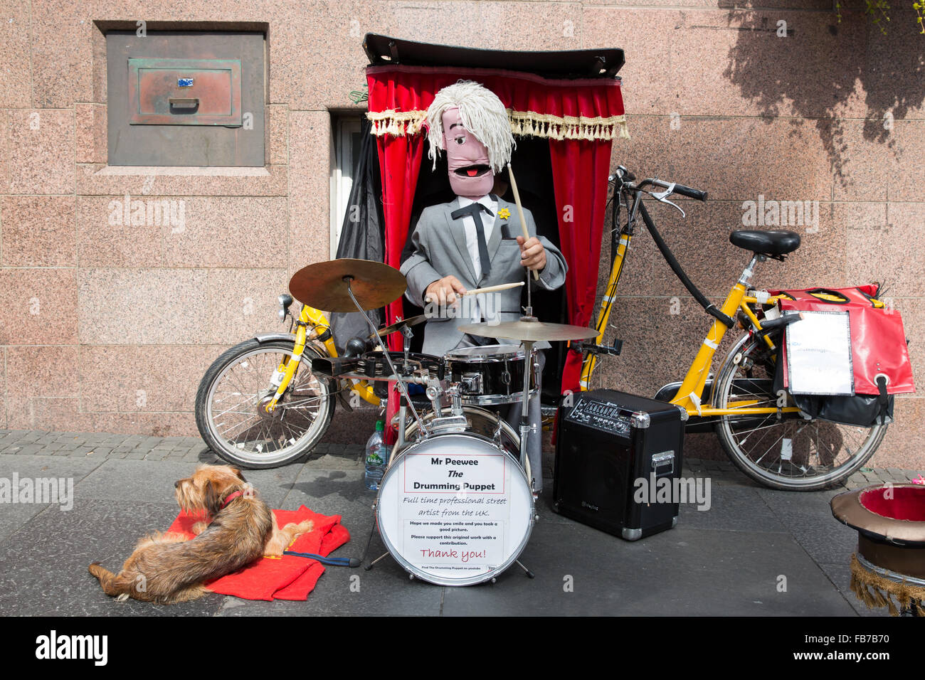 Straßenkünstler, Edinburgh Fringe Festival. Stockfoto