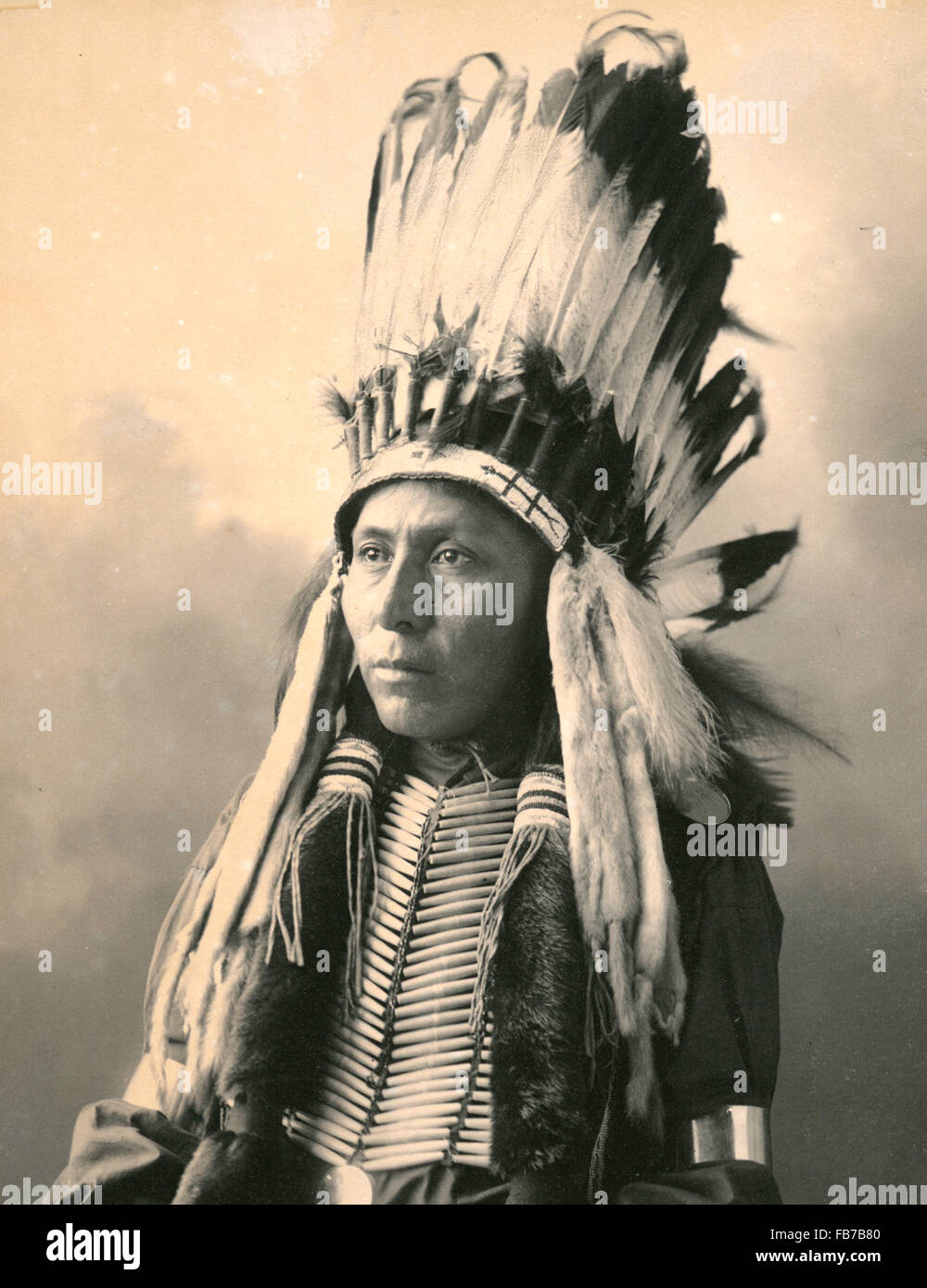 Native American Indian, Hubble großes Pferd, Cheyenne Indianer Stockfoto