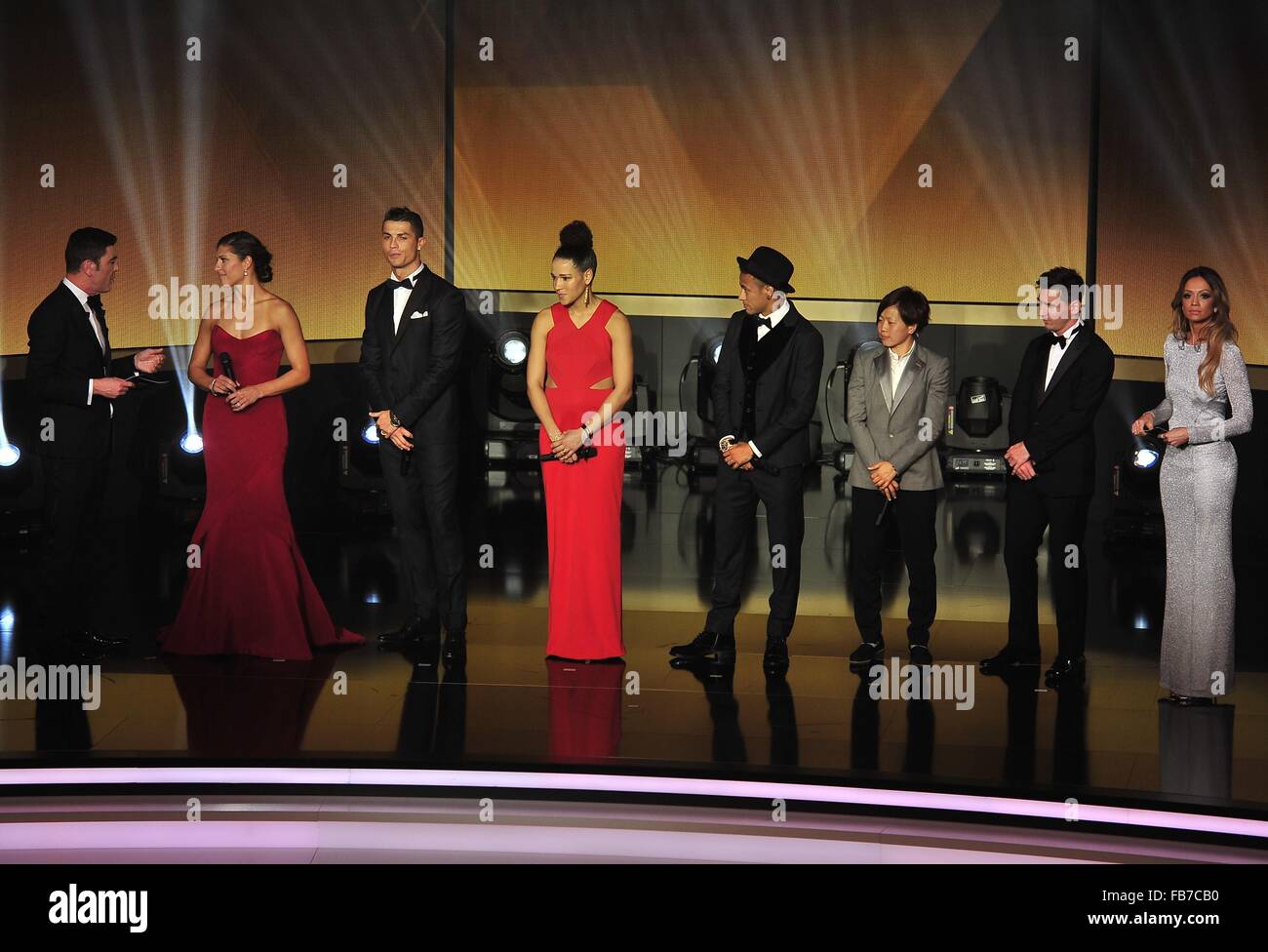 Zürich, Schweiz. 11. Januar 2016. FIFA Ballon DOR 2015 Kandidaten während der FIFA World Player Gala in Zürich. Bildnachweis: Marcio Machado/ZUMA Draht/Alamy Live-Nachrichten Stockfoto