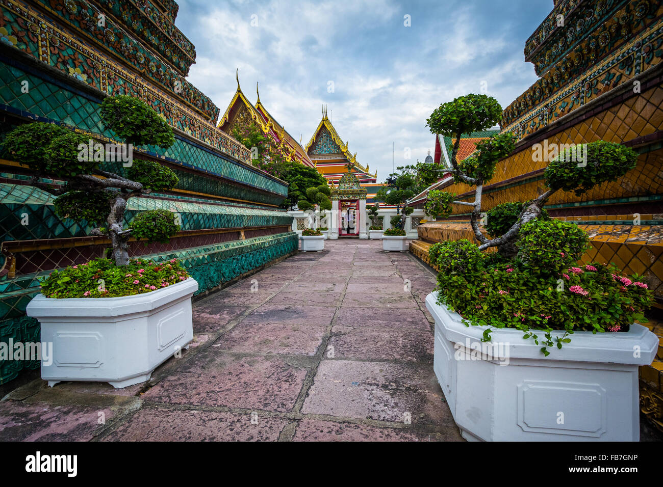 Die historischen Wat Pho buddhistischer Tempel in Bangkok, Thailand. Stockfoto