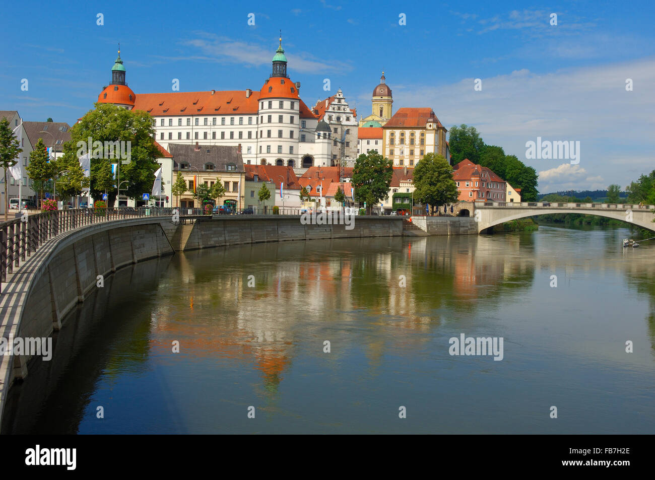 Neuburg der Donau, Schloss Neuburg, Schloss Neuburg, Donau, Uppper Bayern, Bayern, Deutschland, Europa Stockfoto