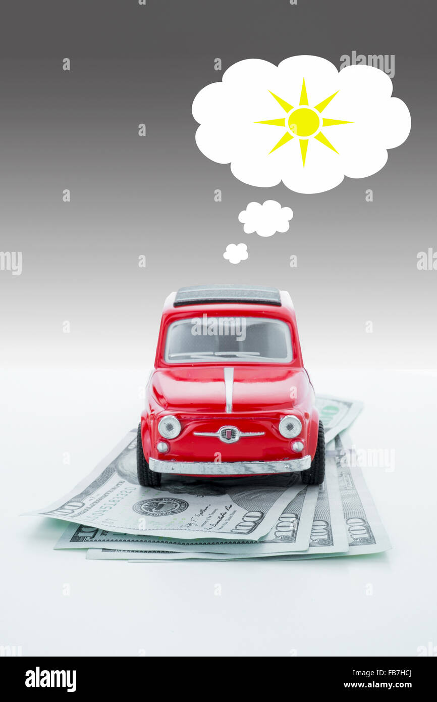 Sie träumen von sonnigen Zeiten/Tage Stockfoto