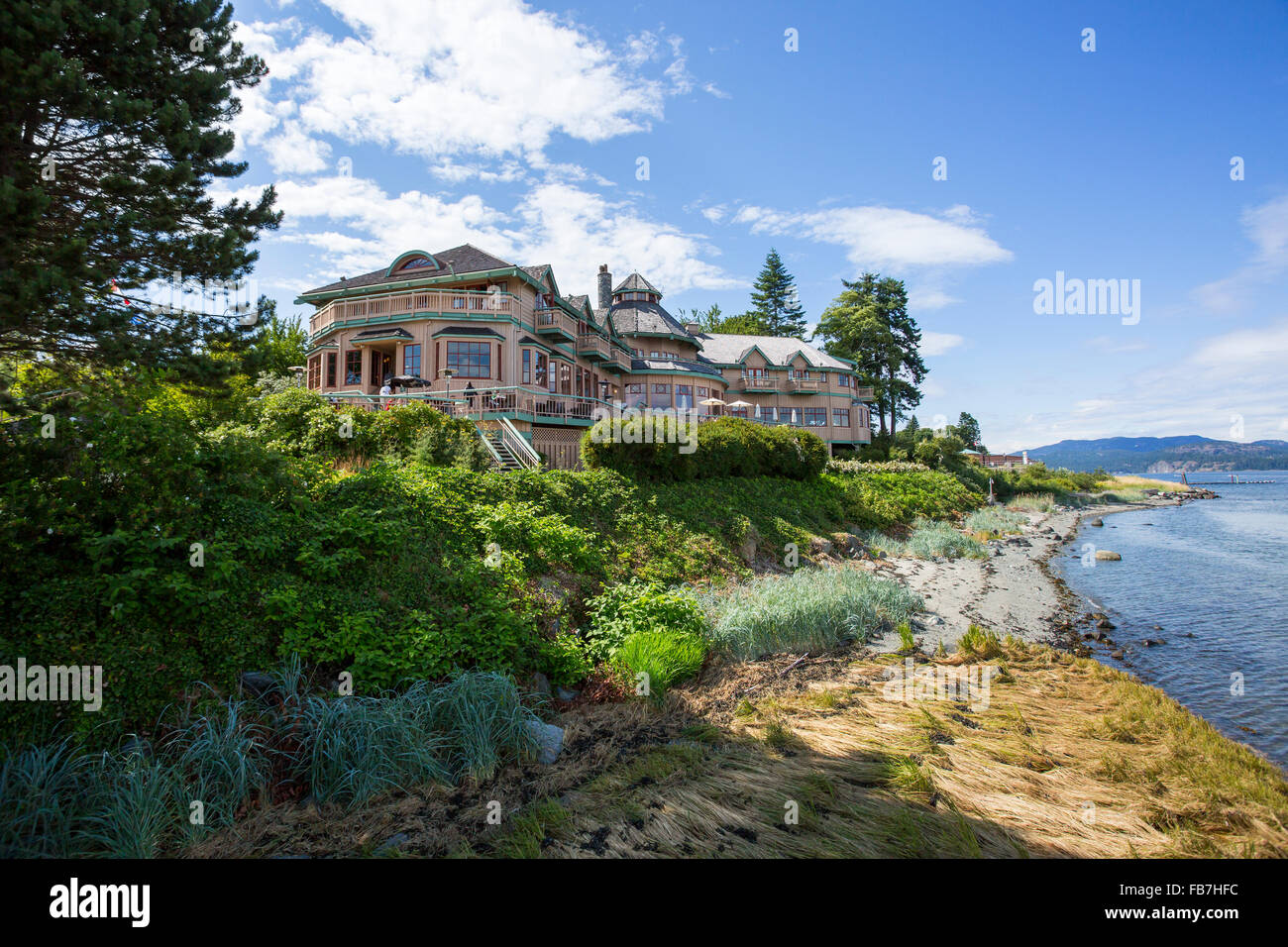 Nordamerika, Kanada, British Columbia, Vancouver Island, Campbell River, Maler Lodge Lachsfischen resort Stockfoto
