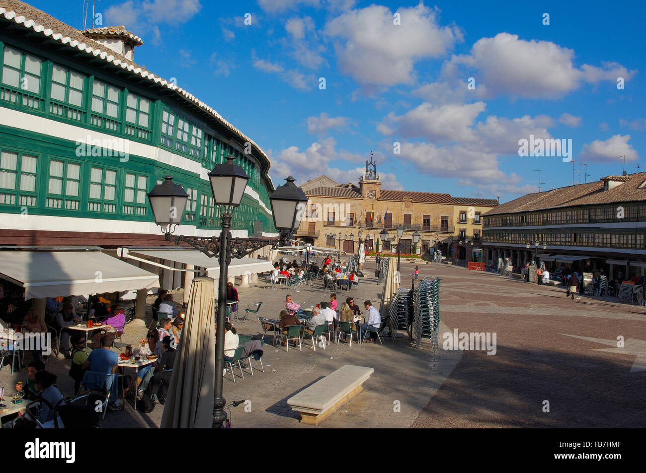 Rathaus, Plaza Mayor (Hauptplatz), Almagro, Ciudad Real Provinz, Region Kastilien-La Mancha, Spanien, Europa. Stockfoto