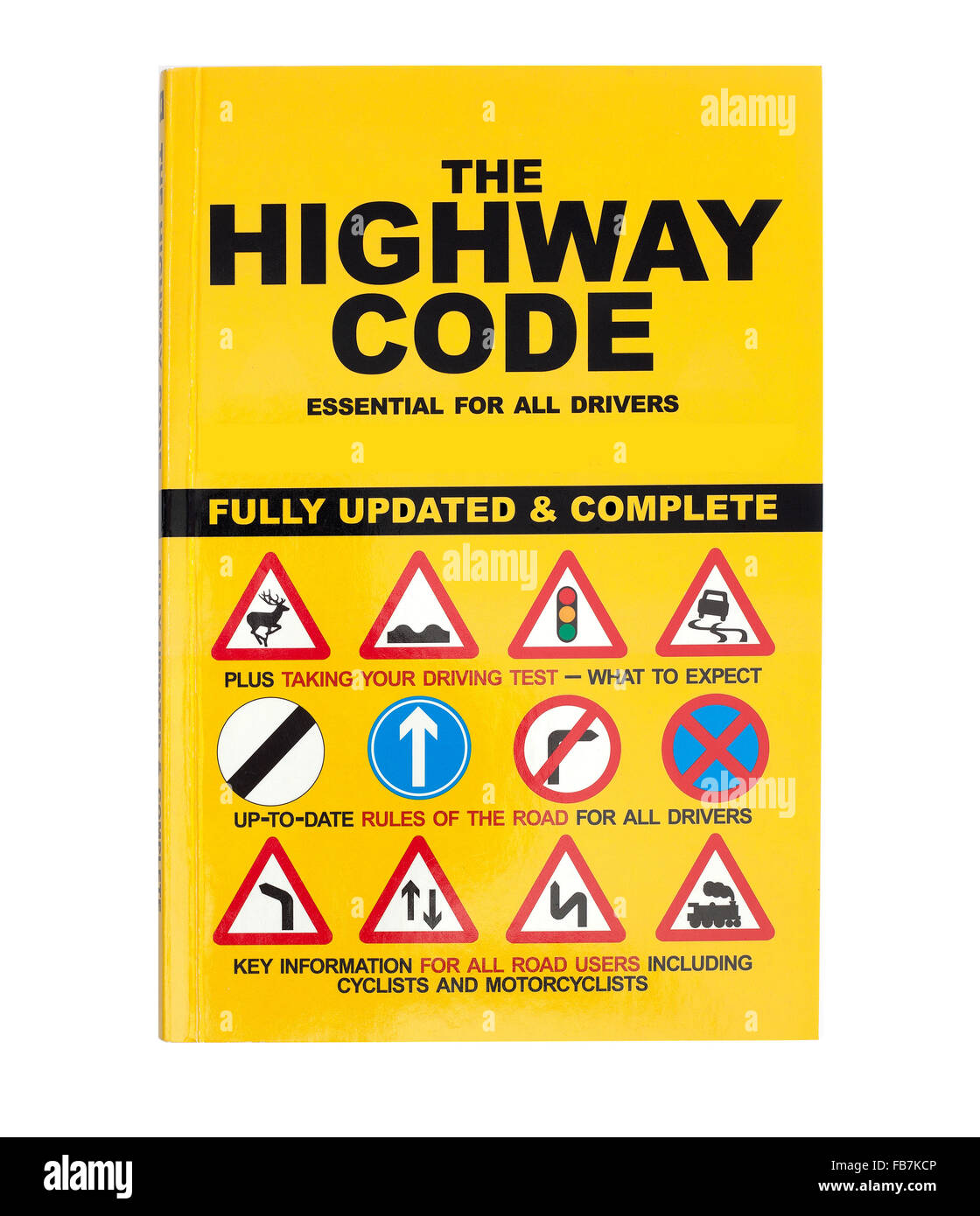 Der Highway Code-Buch, die Straßenverkehrsordnung gilt für England, Schottland und Wales und ist Pflichtlektüre für jeden Verkehrsteilnehmer Stockfoto
