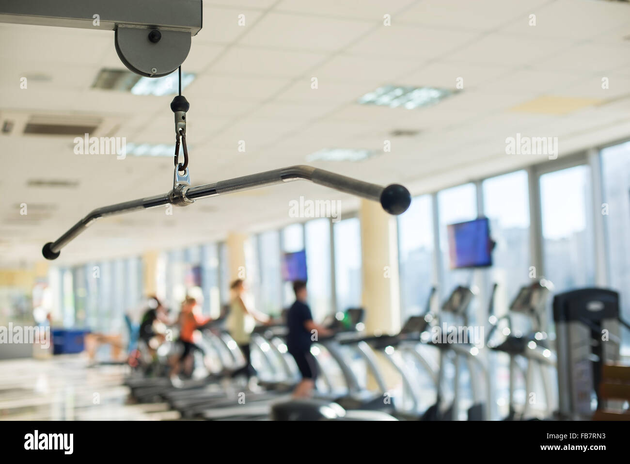 TrainergerГ im Turnsaal. Stockfoto