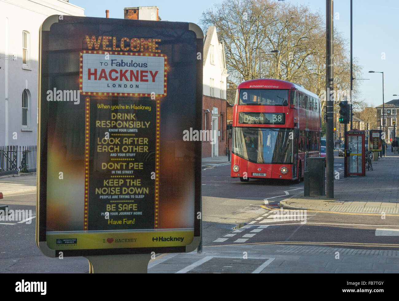Dalston.  Hackney Straßenszene.  Städtischen London Stockfoto