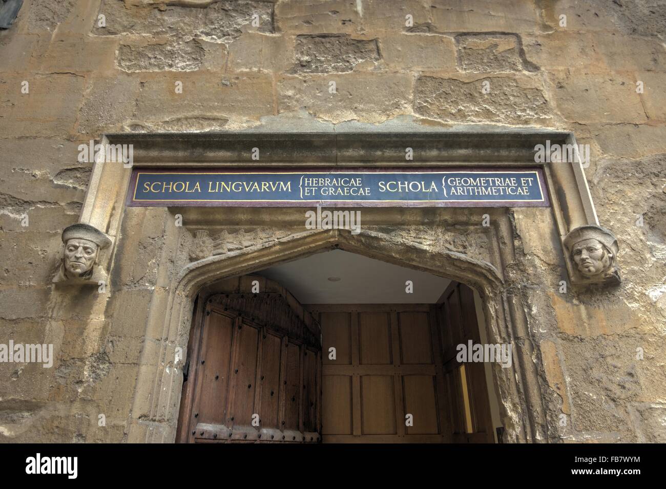 Hof, University of Oxford Bodleian Bibliothek Stockfoto