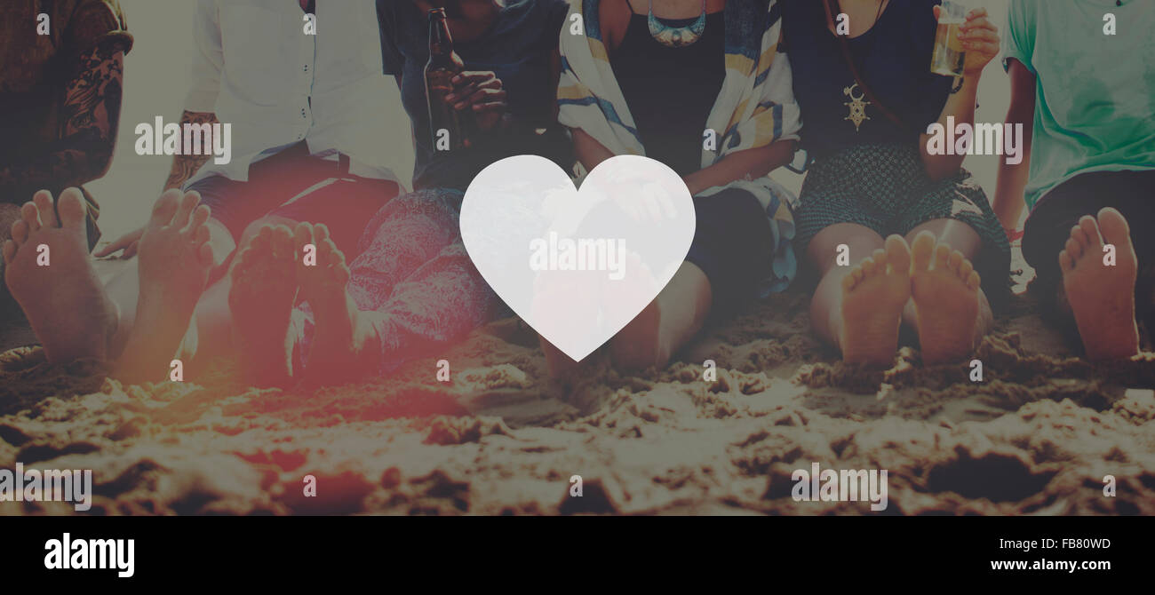 Herz-Symbol Symbol Liebe Emotion Konzept Stockfoto