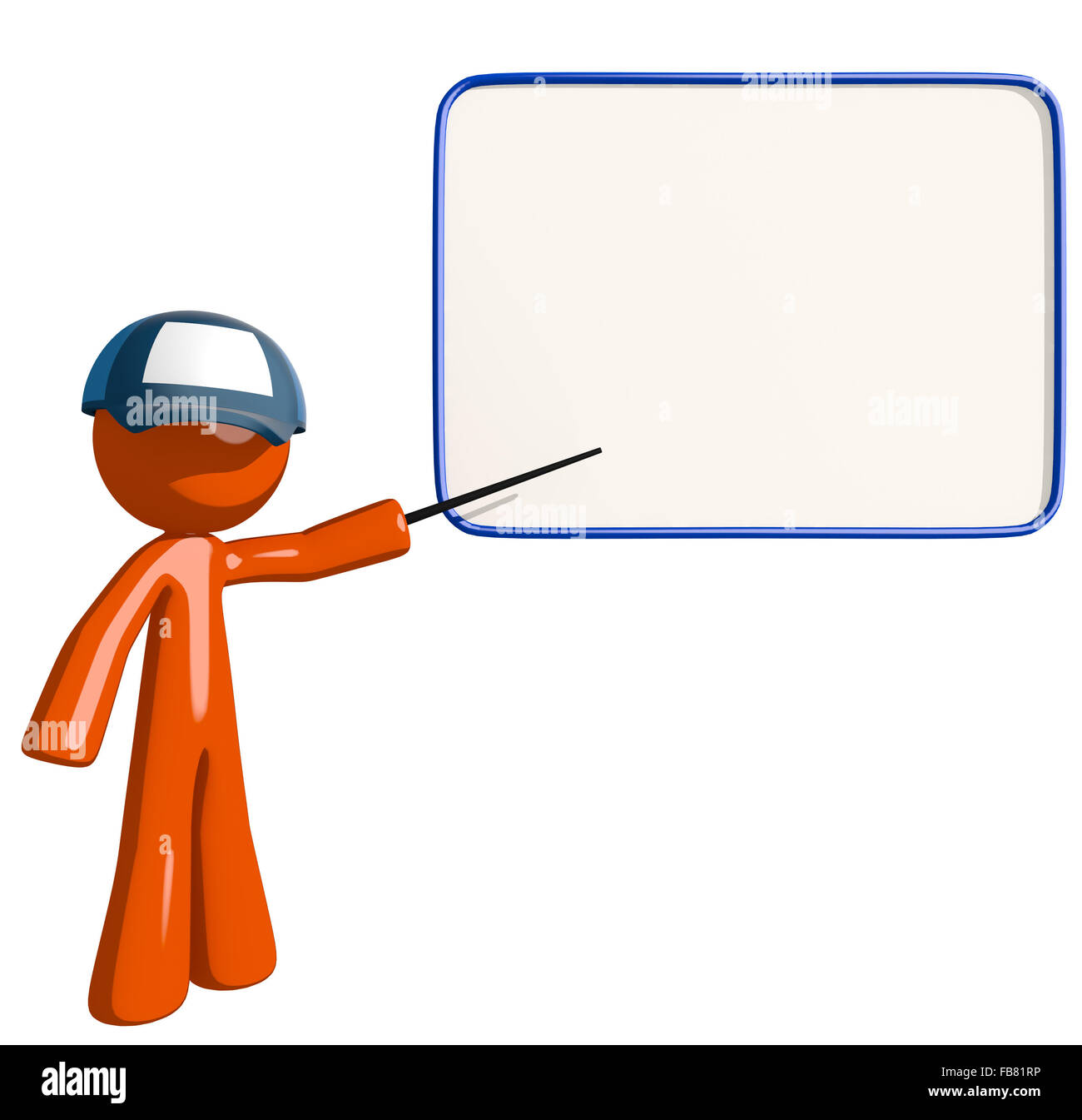 Orange mann Post Arbeiter Seminar. Stockfoto