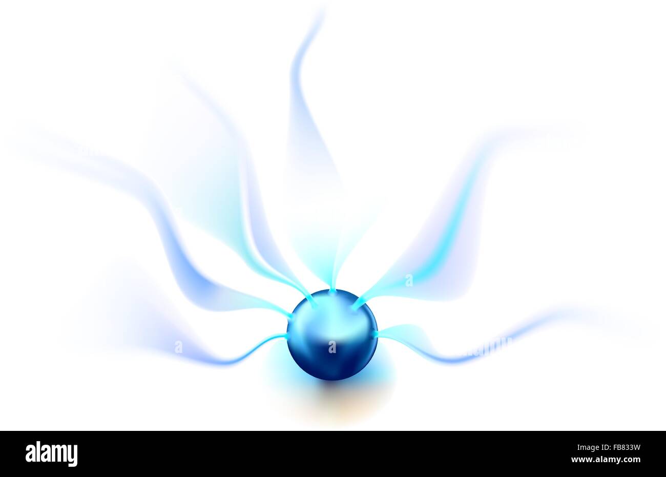 Im Auge des Sturms elektrischen Gerätes auf einem weißen Hintergrund. Stock Vektor