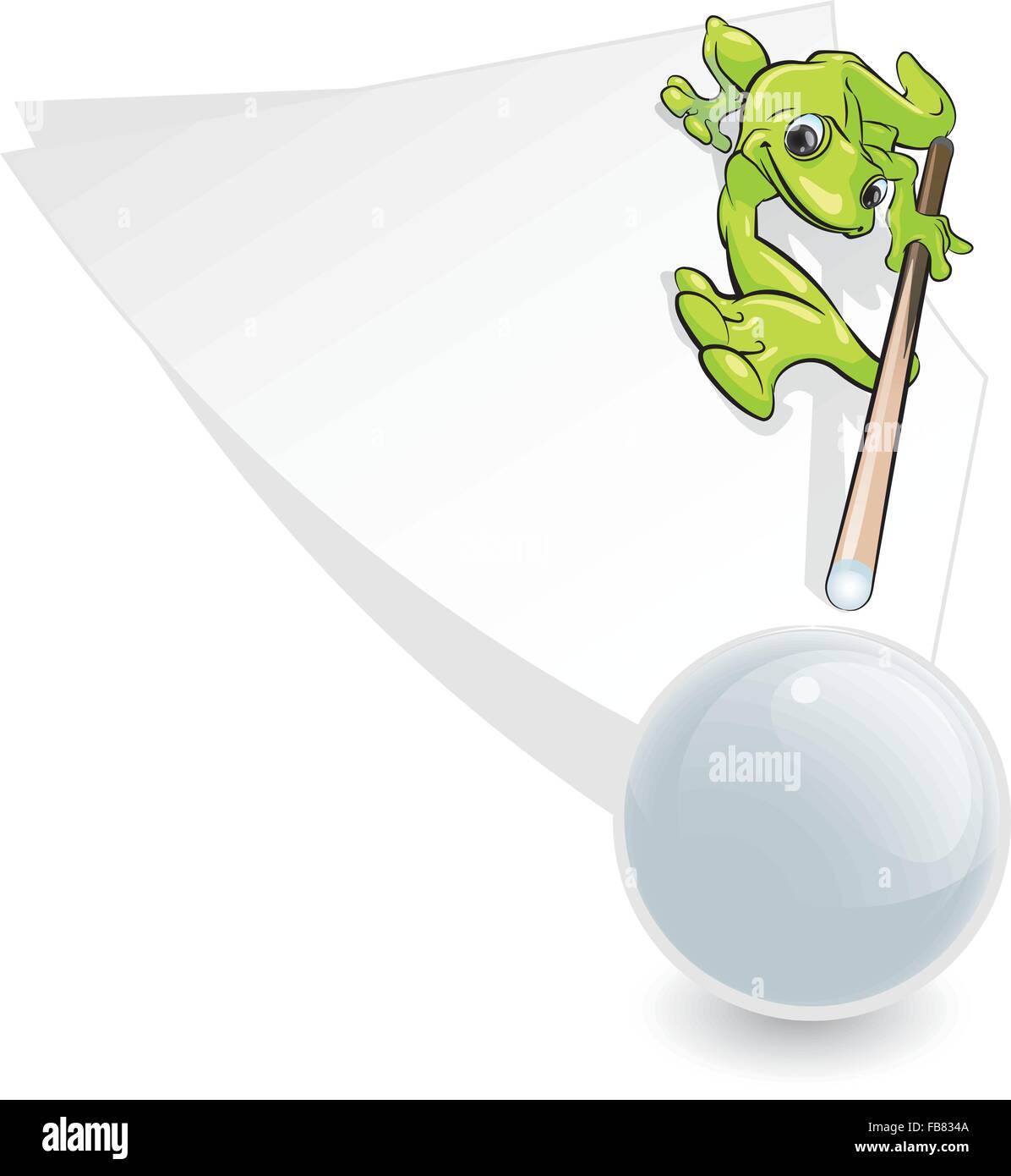 Eine Vektor-Illustration ein Gecko Billard spielen. Das Papier ist für Ihren eigenen Entwurf. Stock Vektor