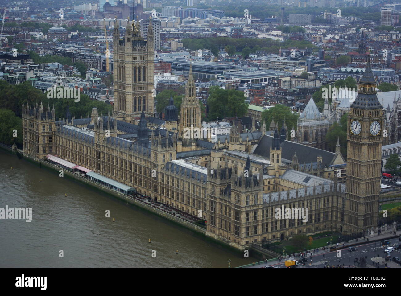 Palace of Westminster und Houses of Parliament in London, England. Stockfoto