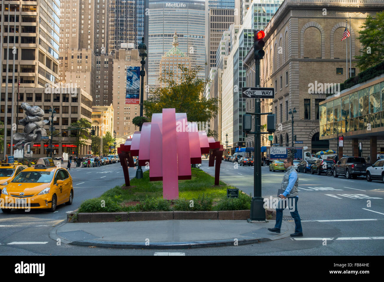 Blick auf das MetLife-Gebäude von der Park Avenue in Manhattan NYC Stockfoto