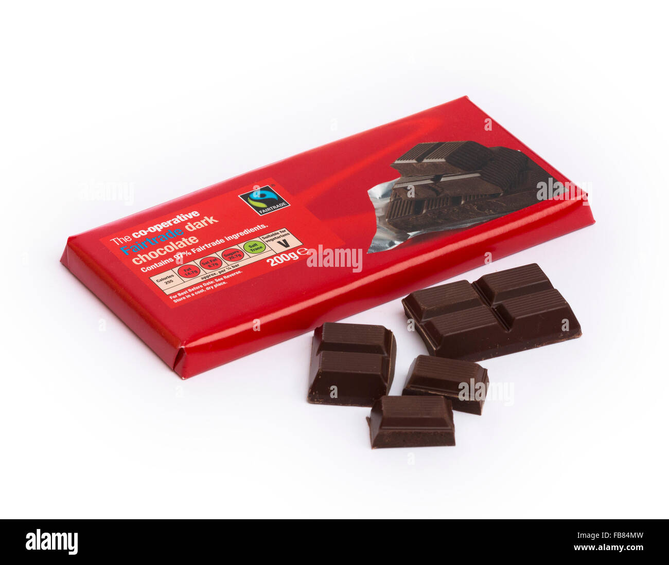 Co-Operative Fairtrade-dunkle Schokolade Stockfoto