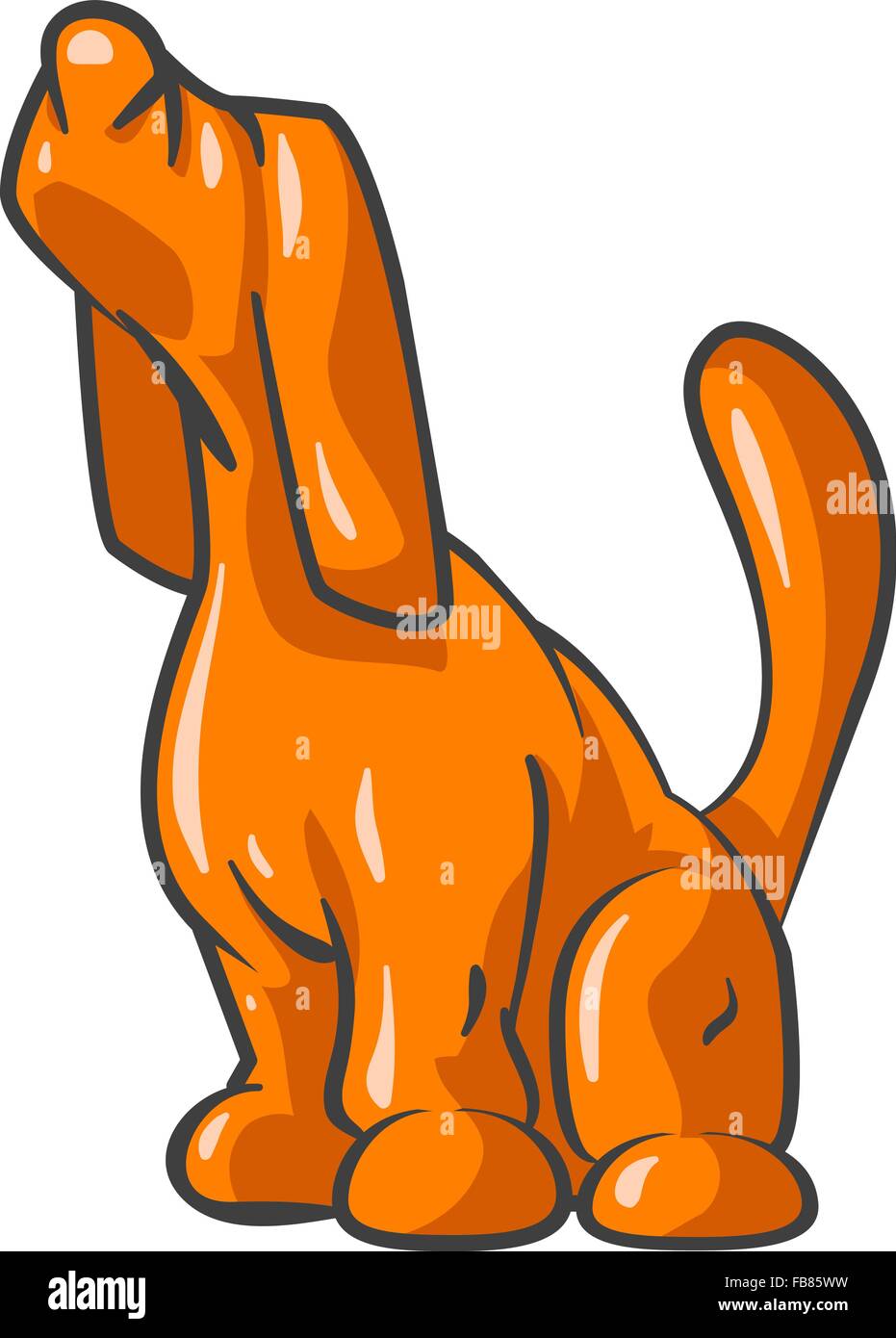 Eine Orange Tick Hund Mit Der Nase In Der Luft Riechen Stock Vektorgrafik Alamy