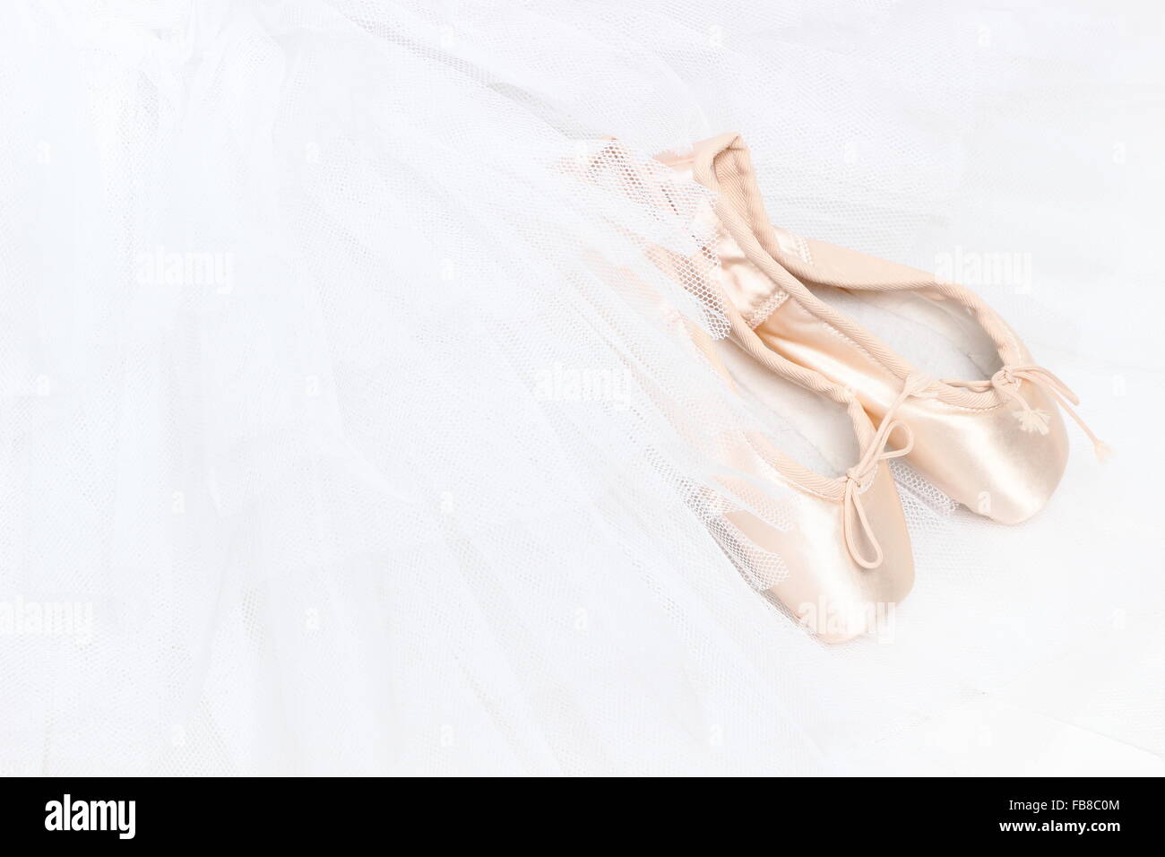 Anmutige Spitzenschuhe für ballerina Stockfoto