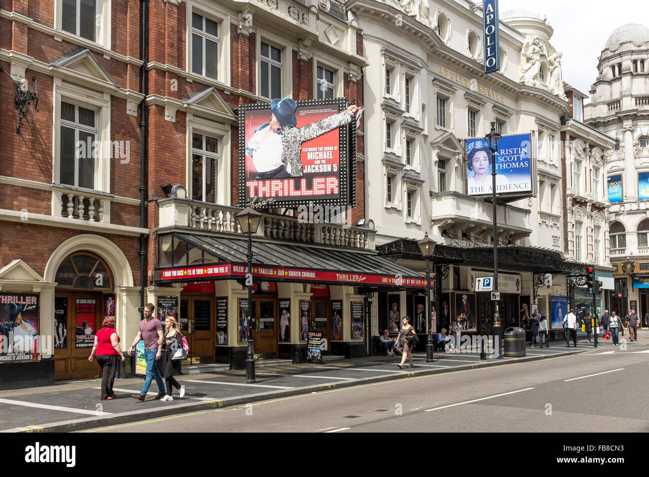 Lyric Theatre und Apollo-Theater in Shaftesbury Avenue, London, UK Stockfoto