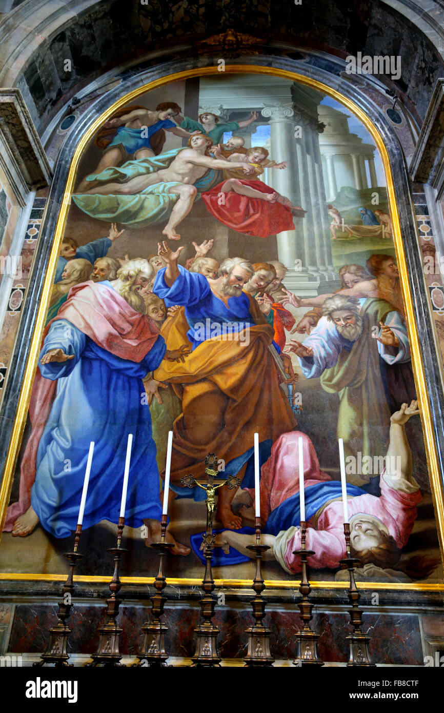 Altar der St. Peter auch bekannt als der Altar der Lüge in der Basilika St. Peter. Stockfoto