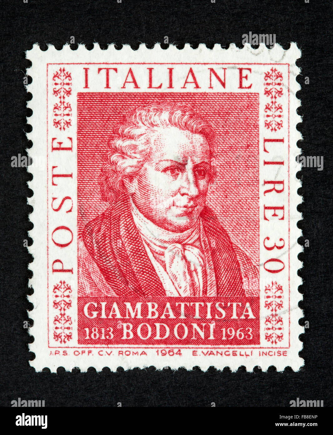 Italienische Briefmarke Stockfoto