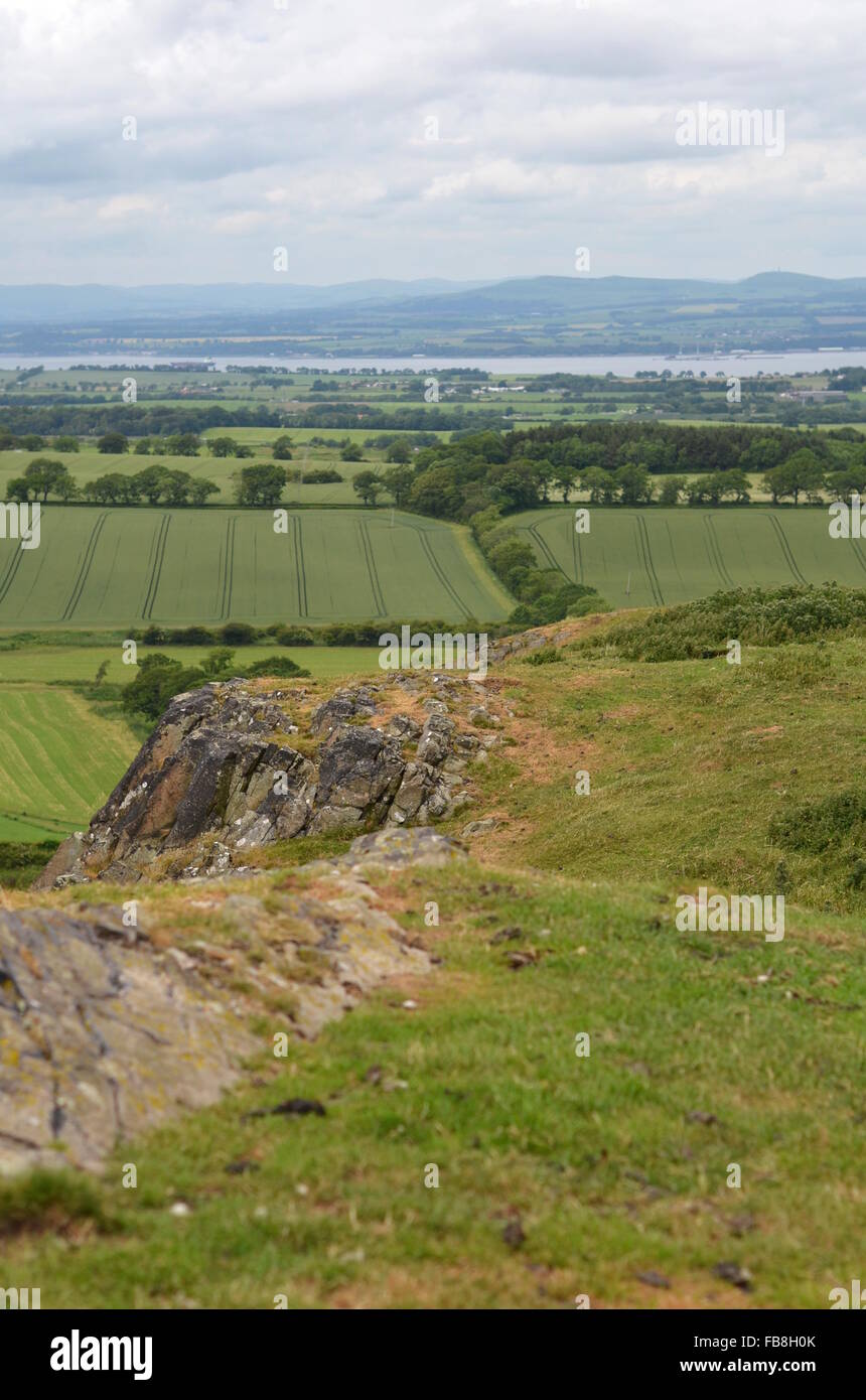 Blick auf den Forth von Binny Craig, West Lothian, Schottland Stockfoto