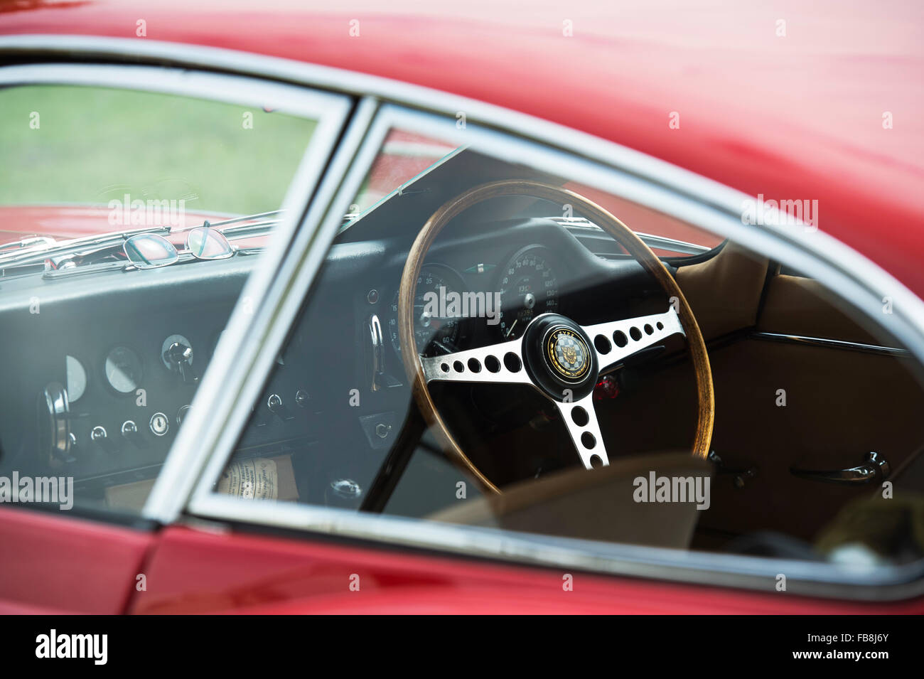 E Typ Jaguar. Britische Sportwagen-Klassiker Stockfoto