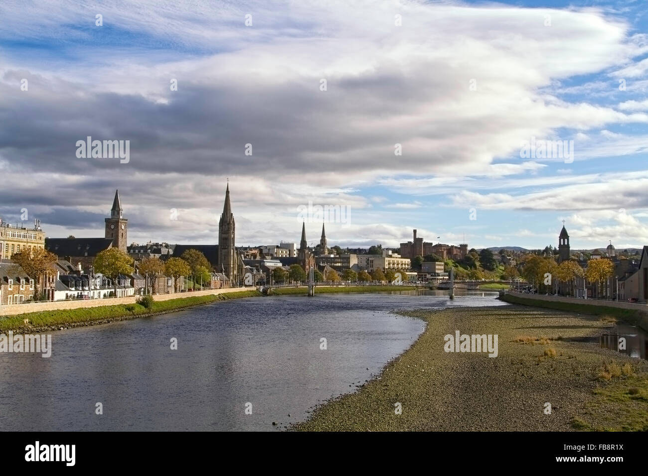 Inverness - Hauptstadt der Highlands Stockfoto
