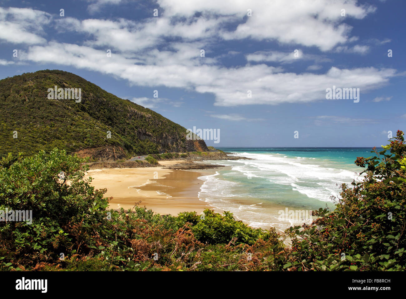 Küstenlandschaft in der Nähe von Lorne an der Great Ocean Road, Victoria, Australien. Stockfoto