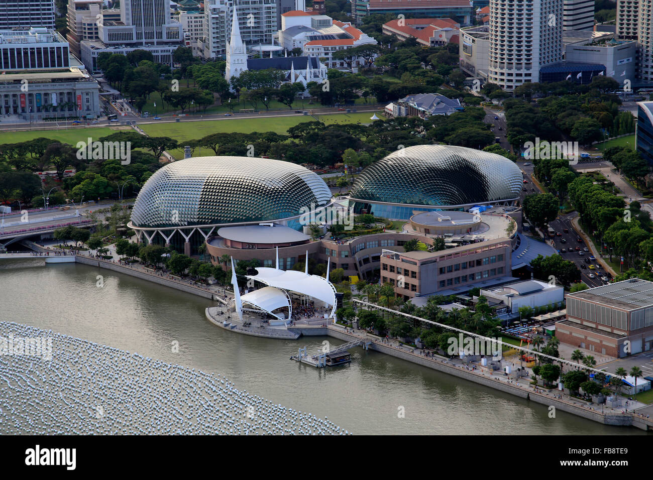 Esplanade Theater an der Bucht Concert Hall (Durian Form) Stockfoto