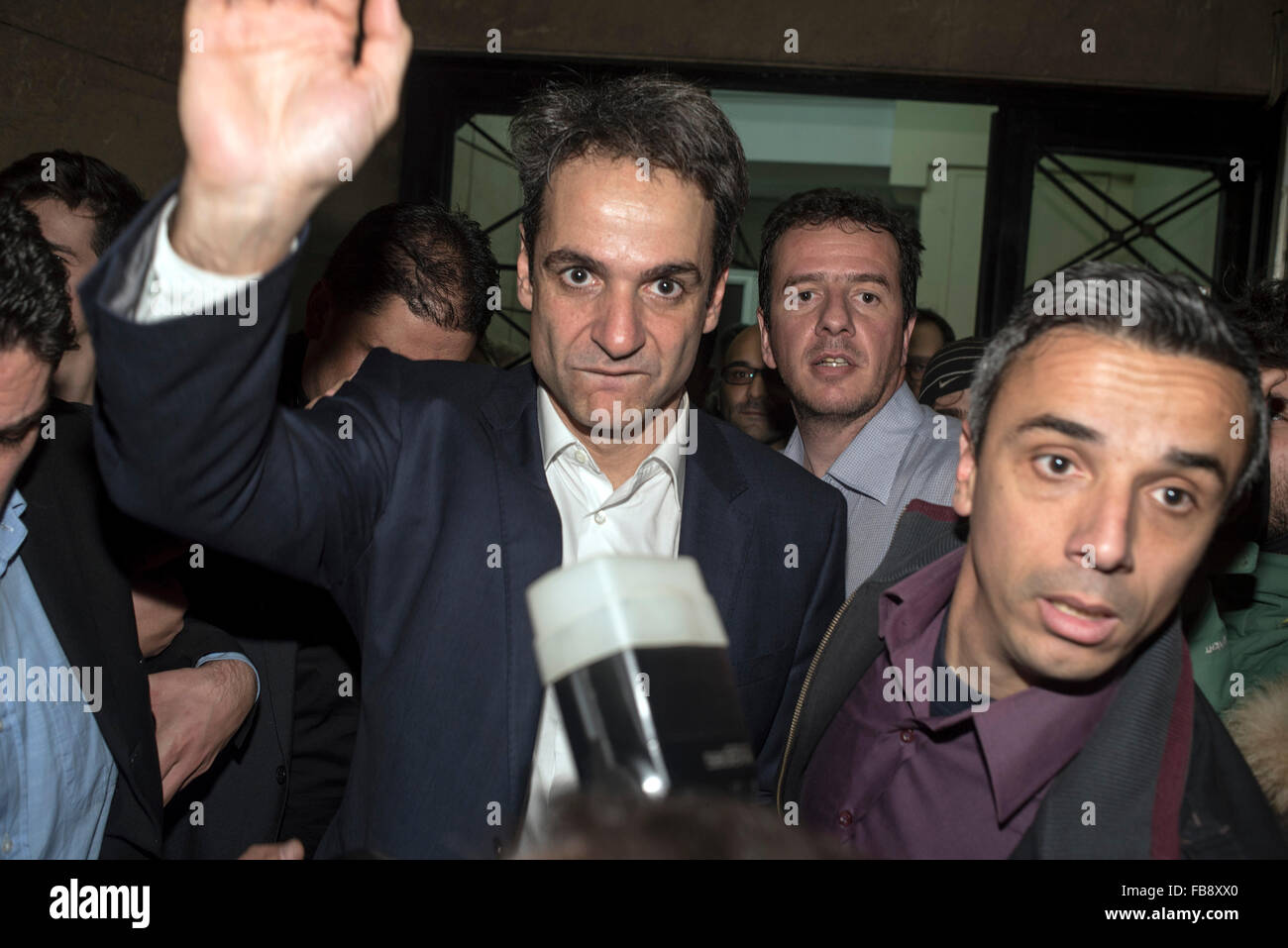 Griechisch, die neu gewählten Präsidenten der Nea Dimokratia Partei Kyriakos Mitsotakis Stockfoto