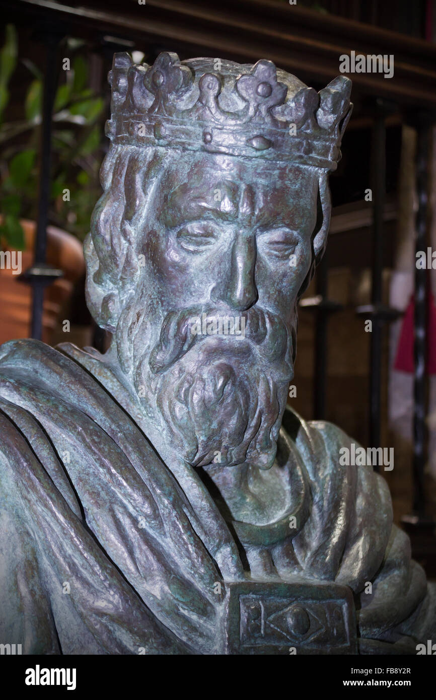 Valencia, Spanien. Statue von James ich dem Eroberer 1208 – 1276. König von Aragon und Valencia Stockfoto