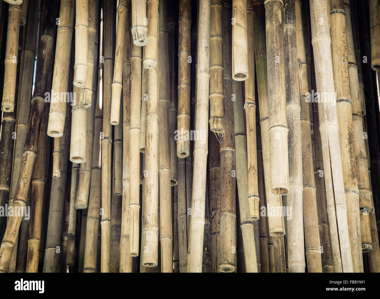 Nahaufnahme Foto hngende Bambus Dekoration. Architektonisches Element  Stockfotografie - Alamy
