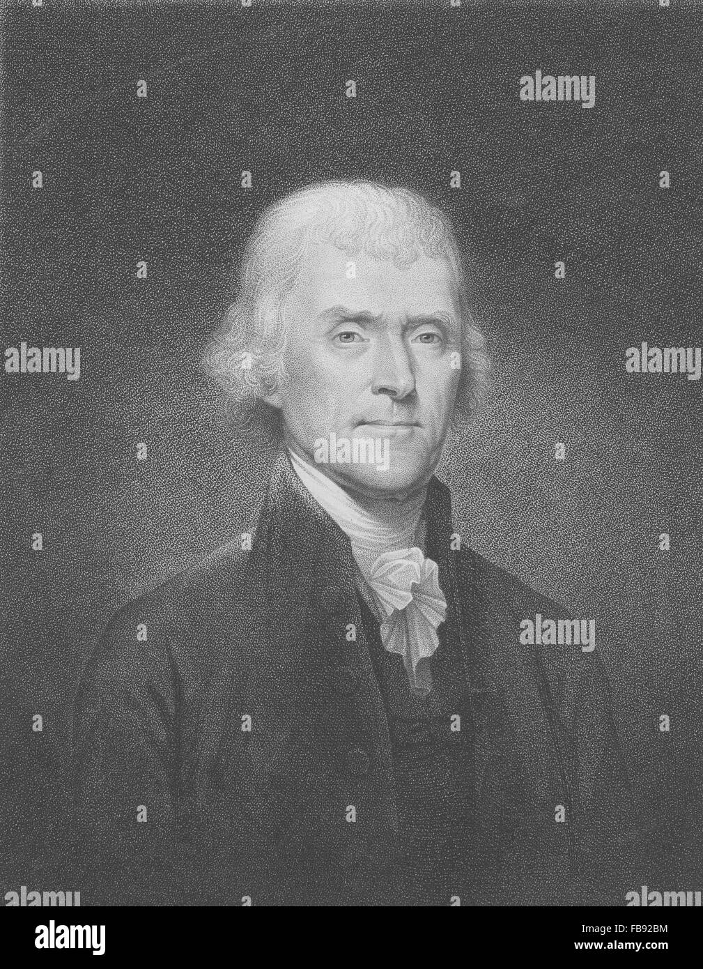 Rembrandt Peale Porträt des dritten US-Präsidenten Thomas Jefferson Stockfoto