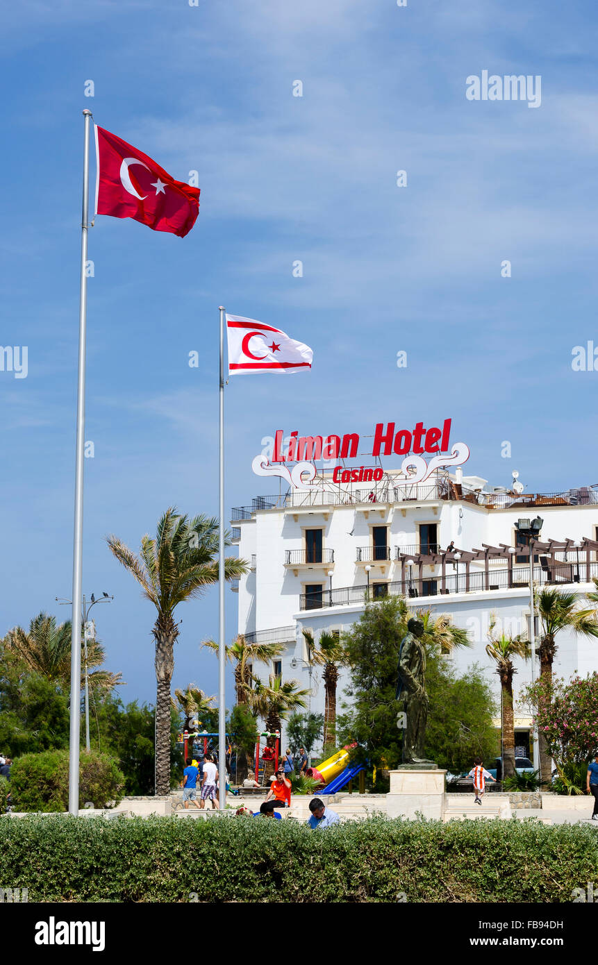 Liman Hotel und Casino in Kyrenia, auf der nördlichen Küste von Zypern. Stockfoto