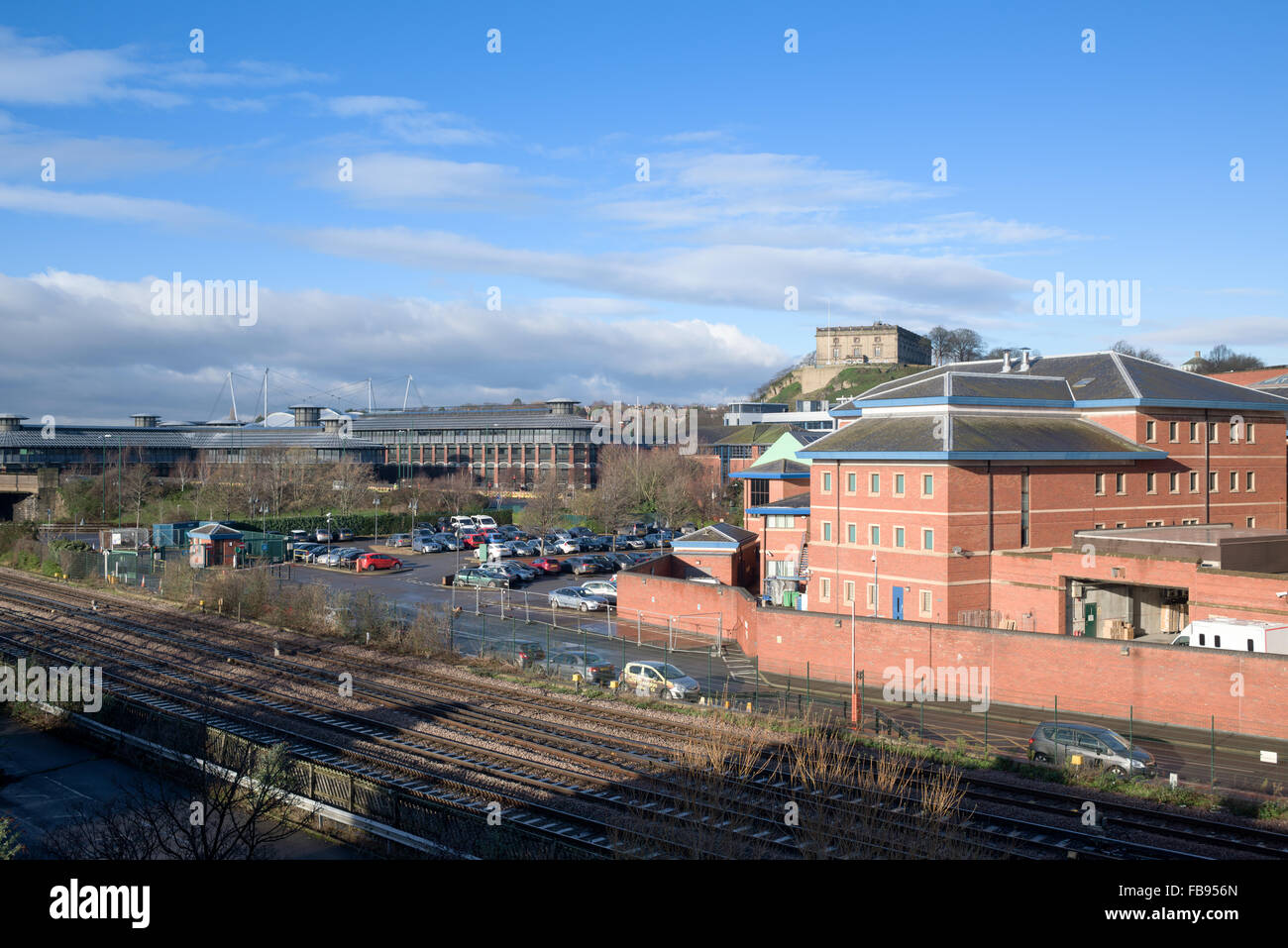 Blick auf die Stadt Nottingham Castle. Stockfoto