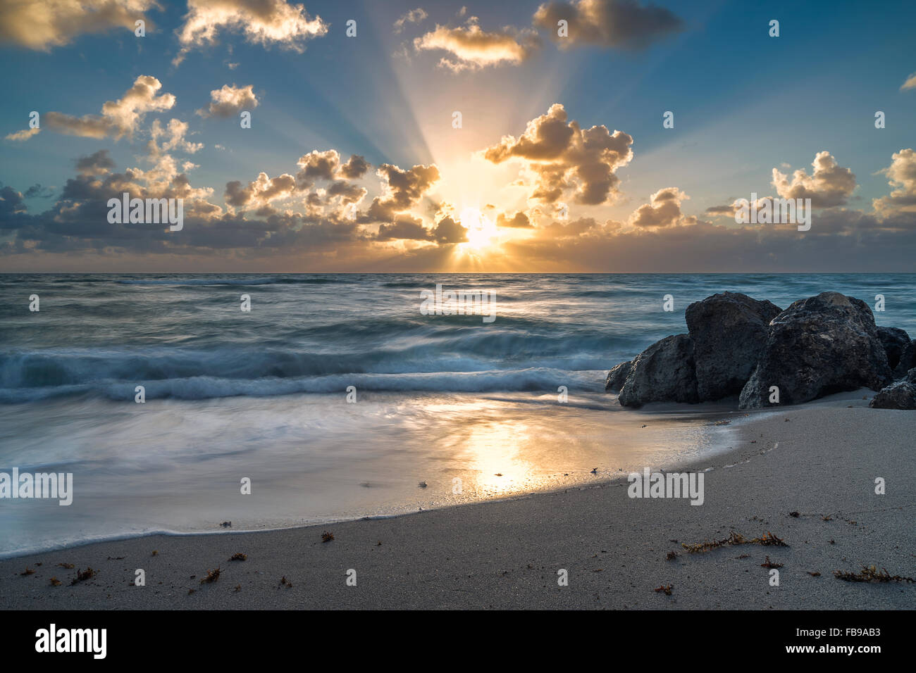 Miami Beach Sunrise - Florida Stockfoto