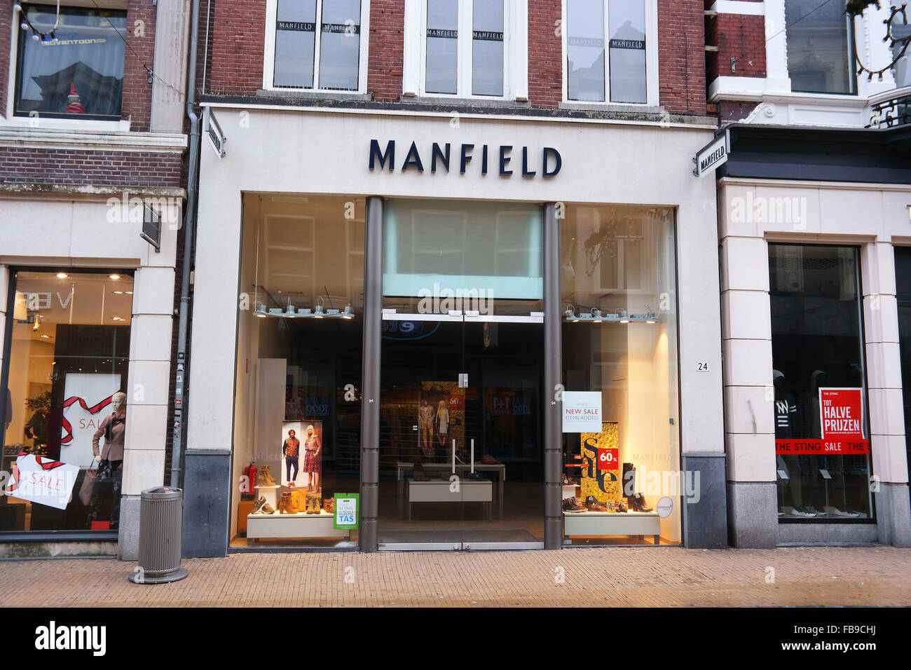 Manfield Schuhgeschäft Stockfoto