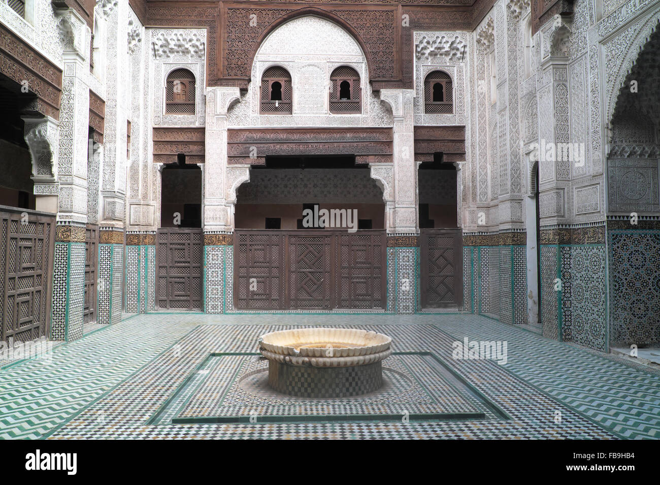 Bou Inania Madrasa, historische Madrasa, Meknes, Meknès-Tafilalet, Marokko Stockfoto
