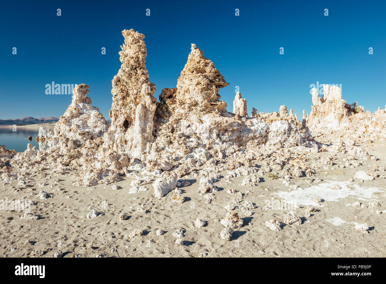 Tuffstein Felsformationen am South Tufa, Mono Lake, Kalifornien Stockfoto