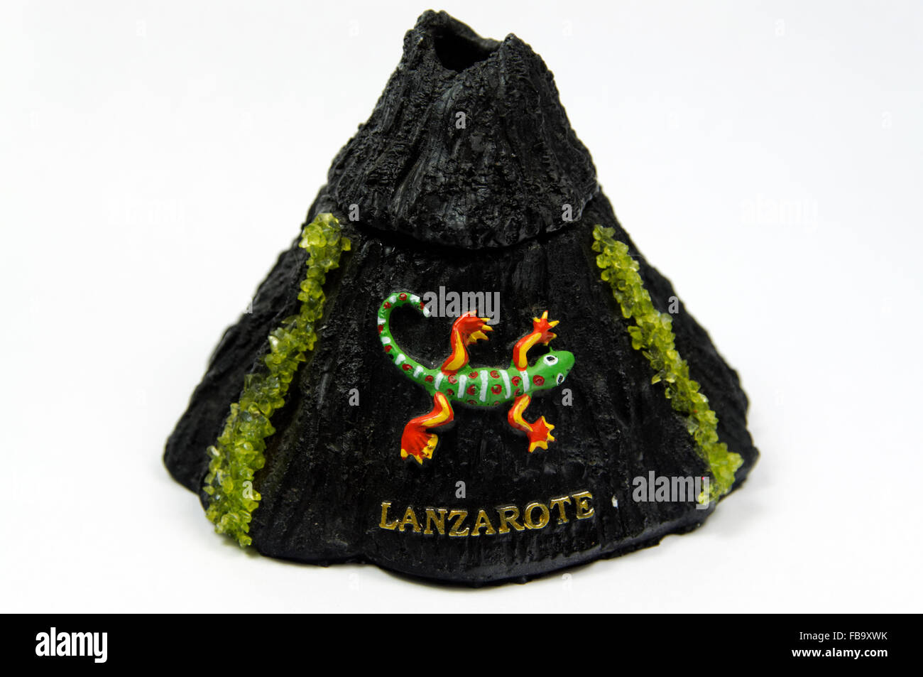 Vulkan-Souvenir aus Lanzarote, Kanarische Inseln, Spanien. Stockfoto