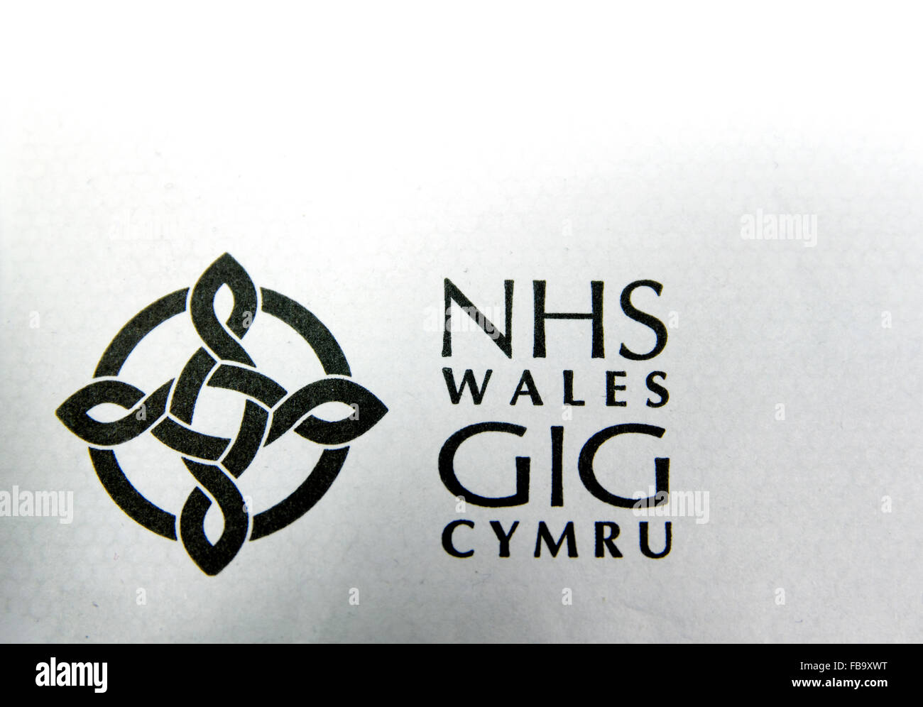NHS Wales Logo in England und Wales. Stockfoto