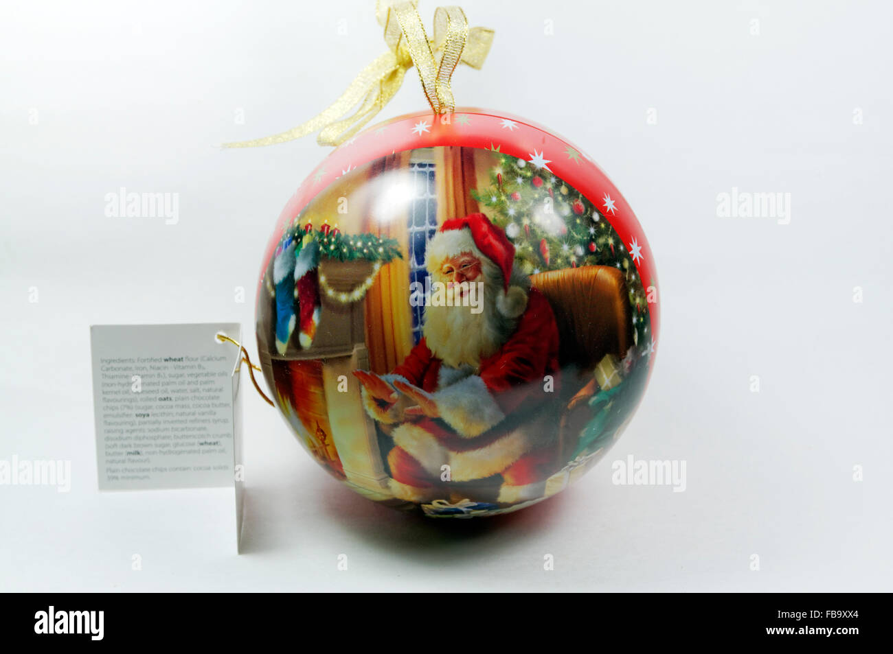 Weihnachts-Ball Biskuit-Box. Stockfoto