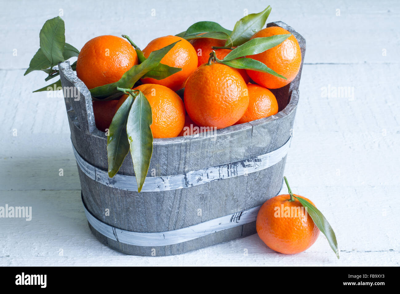 Mandarinen-abstrakte Food-Stillleben-Konzept Stockfoto