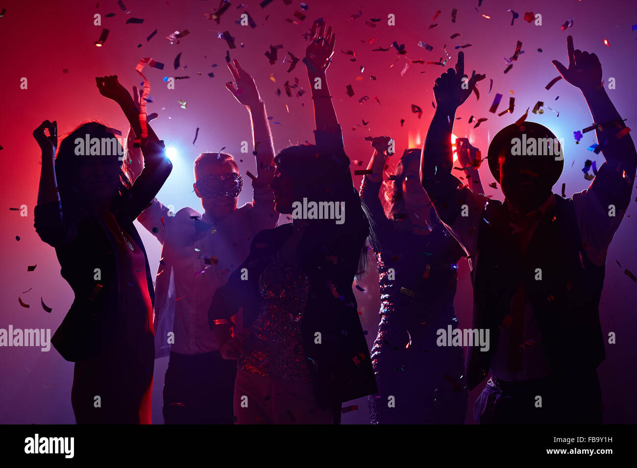 Party-Leute, die Spaß in Nachtclub Stockfoto