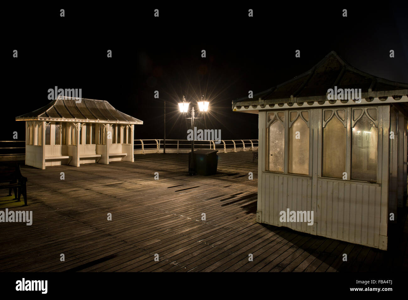 Nacht Schuss von Cromer Pier, Norfolk, Großbritannien Stockfoto