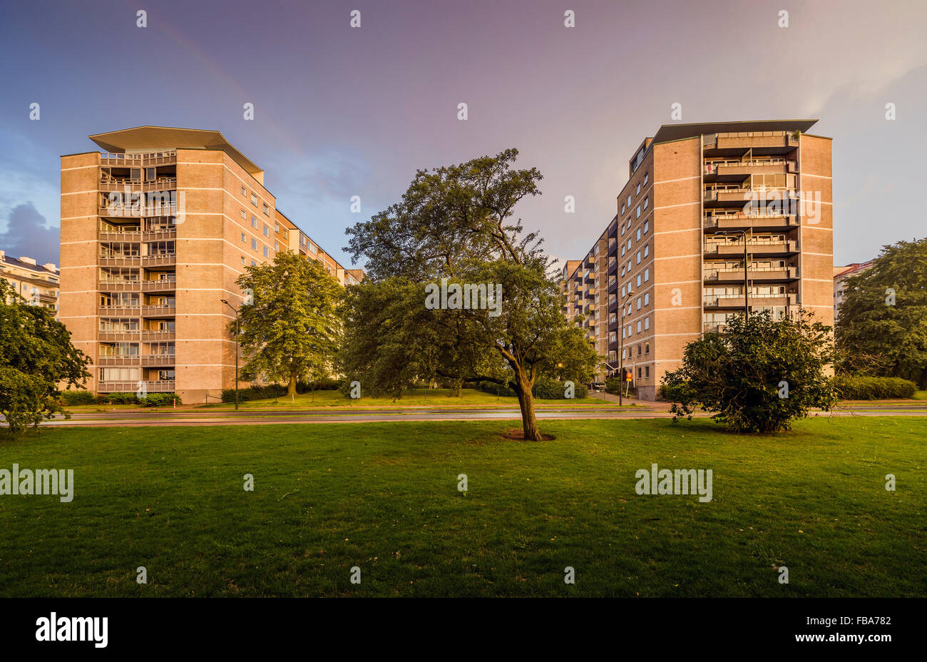 Schweden, Skane, Malmö, Blick auf moderne Wohnviertel Stockfoto
