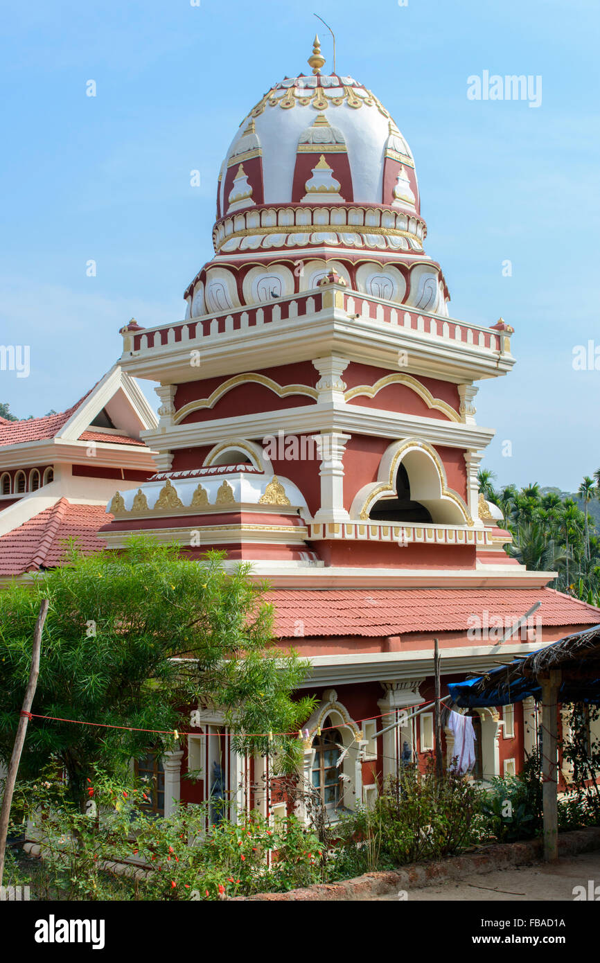 Shree Gramdev Laxminarayan Hindu-Tempel, Shiroti Khola, Canacona, Süd-Goa, Indien Stockfoto
