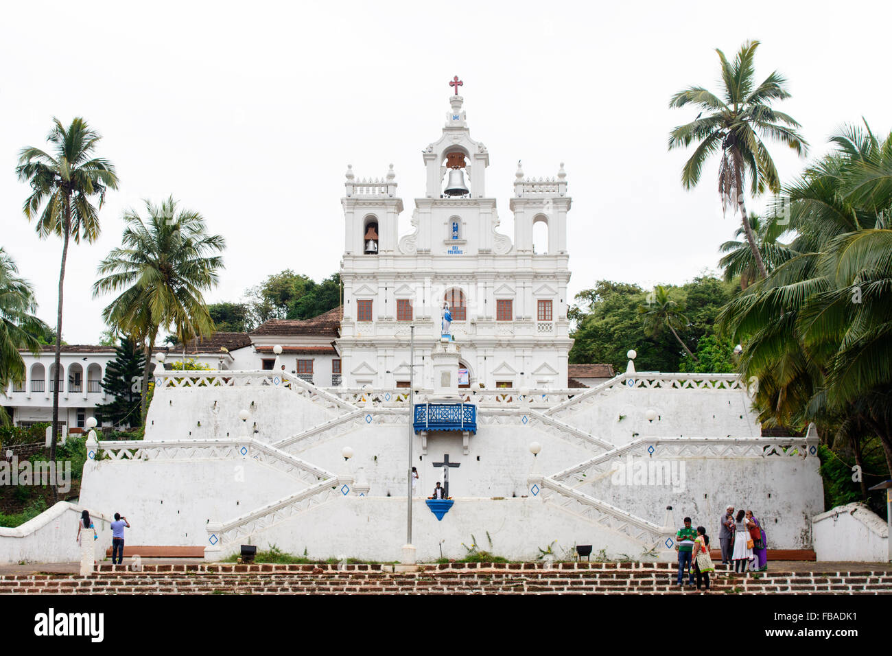 Kirche unserer lieben Frau der Unbefleckten Empfängnis in Panaji (Panjim), Nord-Goa, Indien Stockfoto